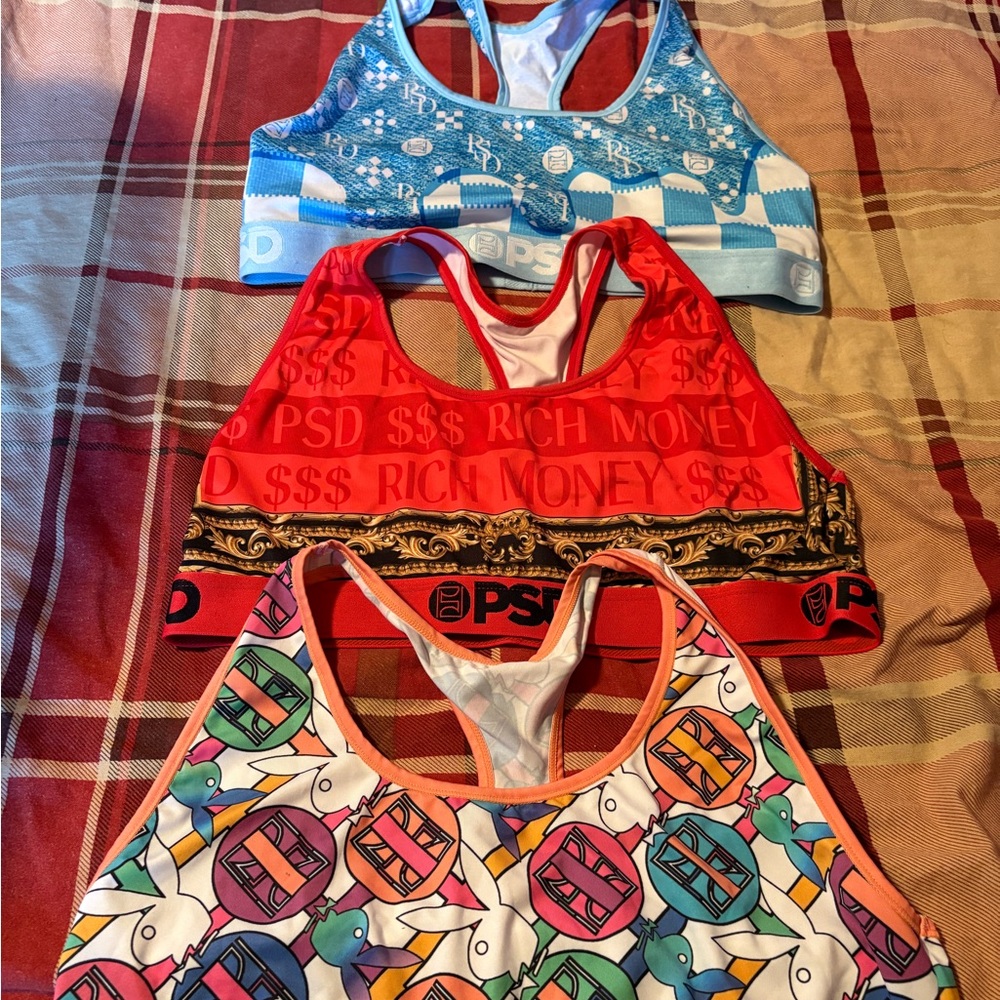 PLAYBOY PSD Sports Bra - Orange and Multicolor